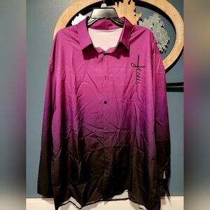 Men's Long Sleeve Shirt "Jesus" Logo. 3x